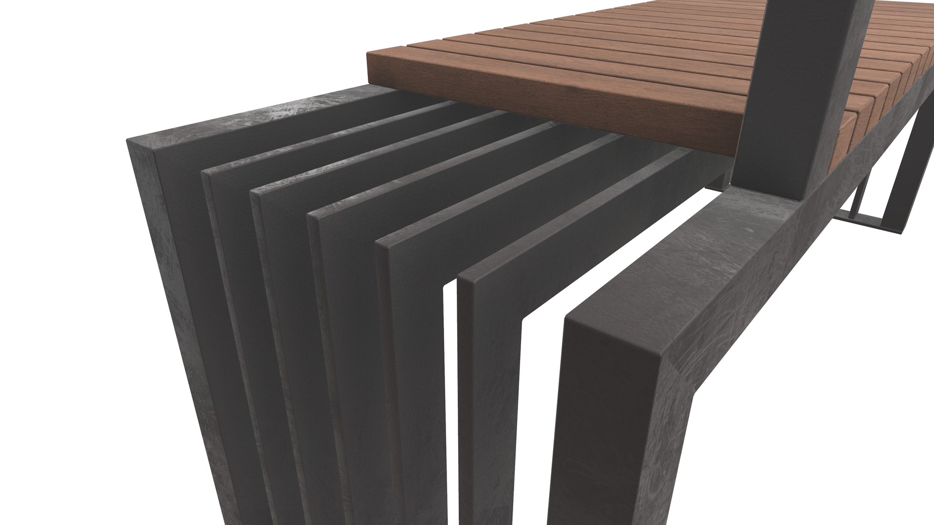 3D Modern Outdoor Bench 3D Model AR VR PBR Model - TurboSquid 1985625