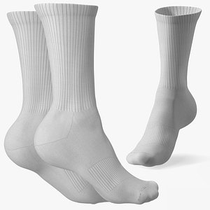 Long Socks Grey on Foot Standing Toes model