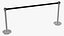 3D Stanchion Black Belt Barriers