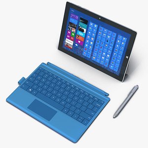 3D microsoft surface 3 rigged