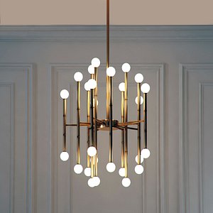 romatti meurice rectangular chandelier 3D model