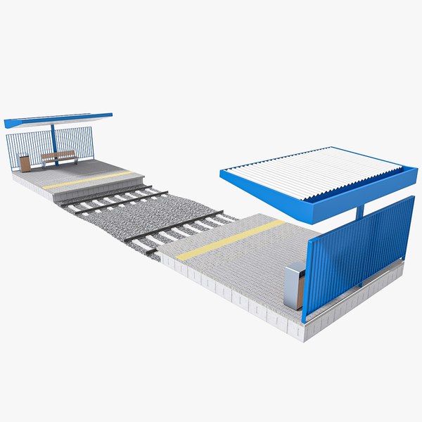 modelo 3d Módulo de plataforma de tren 01 - TurboSquid 2297042