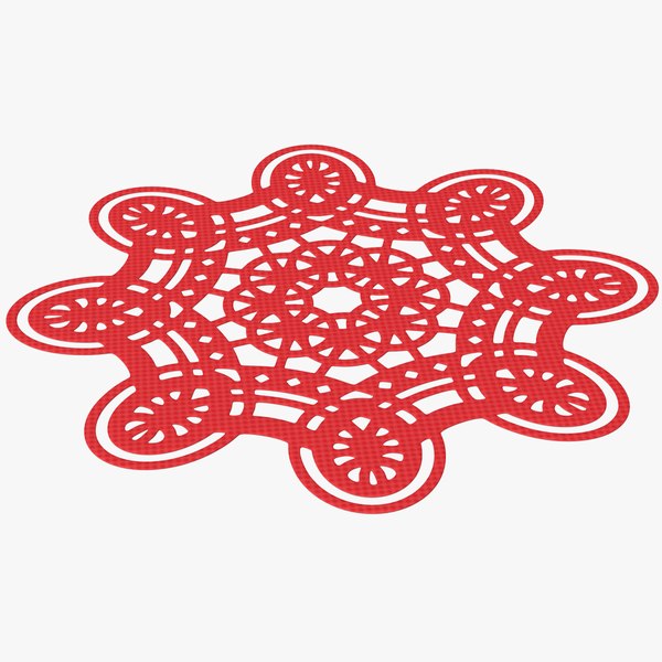 Disposable Lace Paper Placemat Red 3D model TurboSquid 2040453