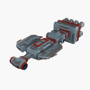 Low-poly spaceship