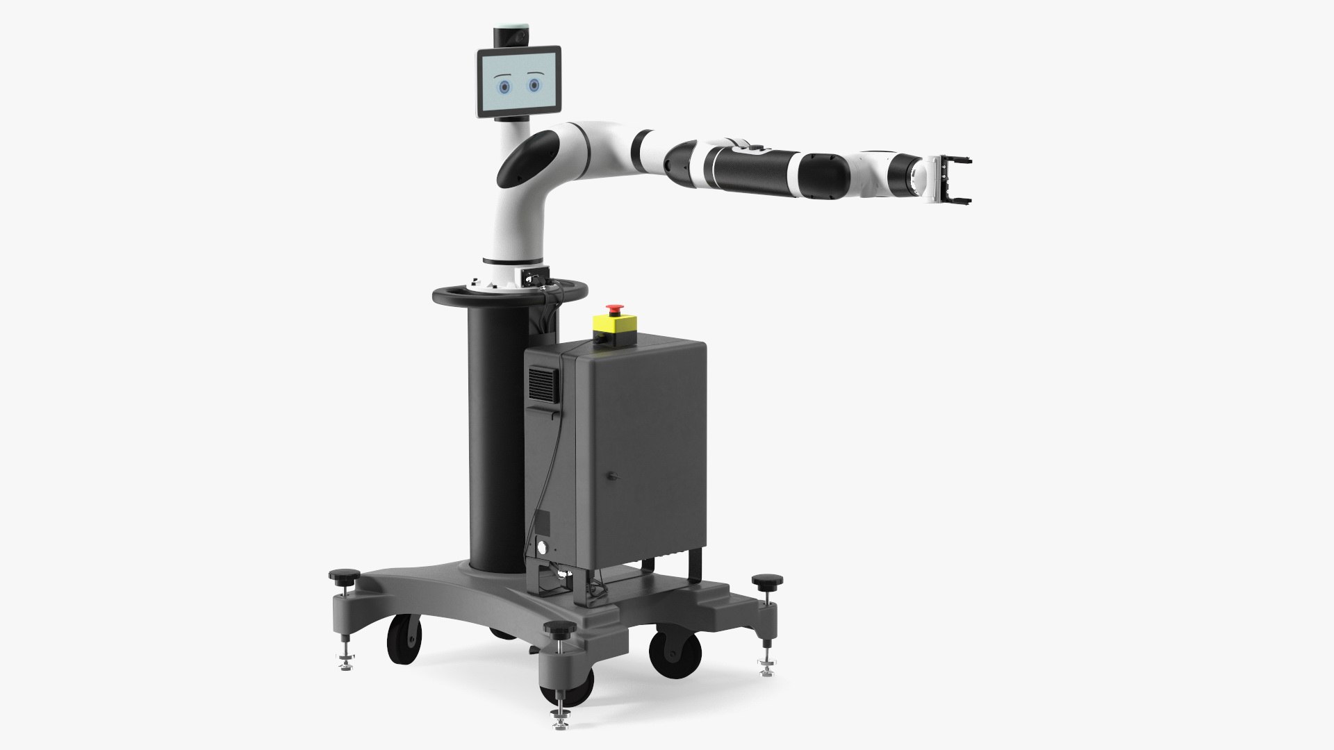 Collaborative Robot with Mobile Pedestal Rigged for Cinema 4D 3D model preview