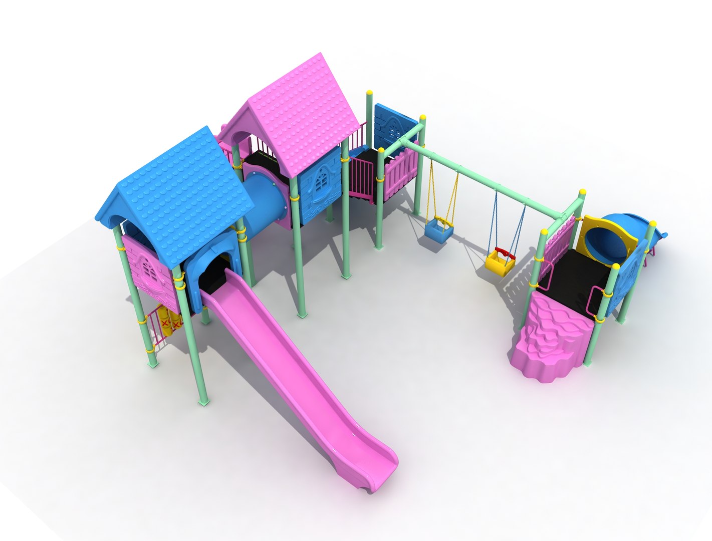 Metal Playground Slide 3D Model TurboSquid 1564859   R5 