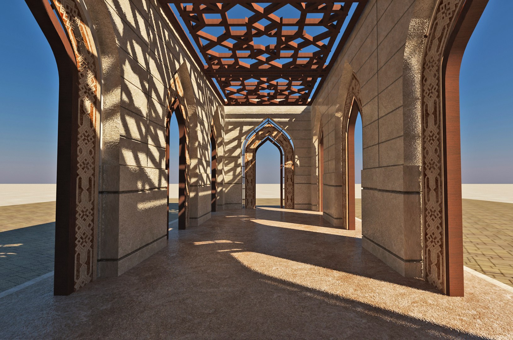 Design Arabic Building 3D Model - TurboSquid 1561090