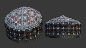 Traditional Embroidered Cap - 3D Scan