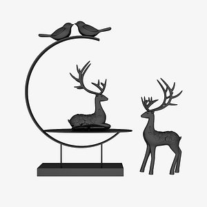 deer and bird accessory
