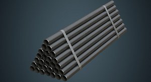 3D model industrial pipes 3a