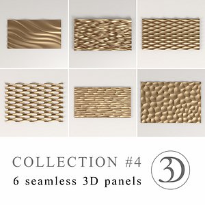 4 6 seamless panels 3d model