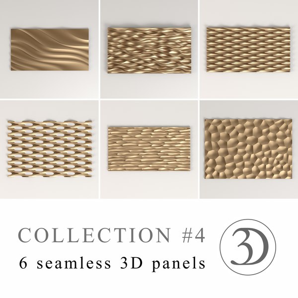 4 6 seamless panels 3d model