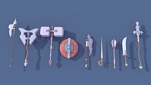 3D medieval weapon pack