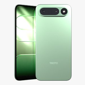 3D Tecno Spark 50 Mint Green model