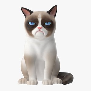 grumpy cat 3d model