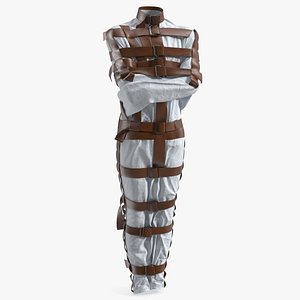 Straitjacket Outfit with Leather Belts 3D