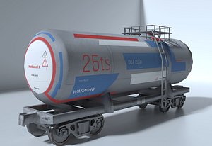 3D methanol tank low poly model