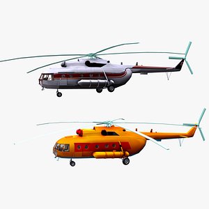 3D helicopter games model