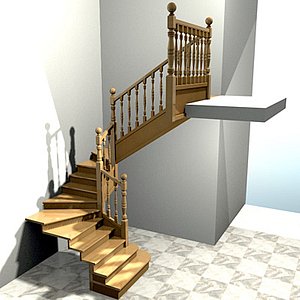 interior stairs escaleras 3d model