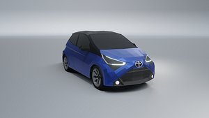 Toyota Aygo low poly 3D model