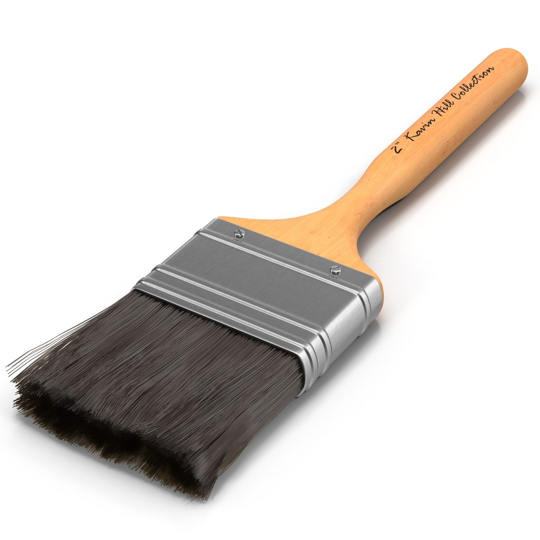 Paint Brush with Fur 3D model preview