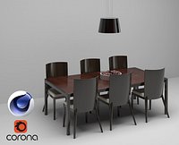 Table And Chair C4D - Corona