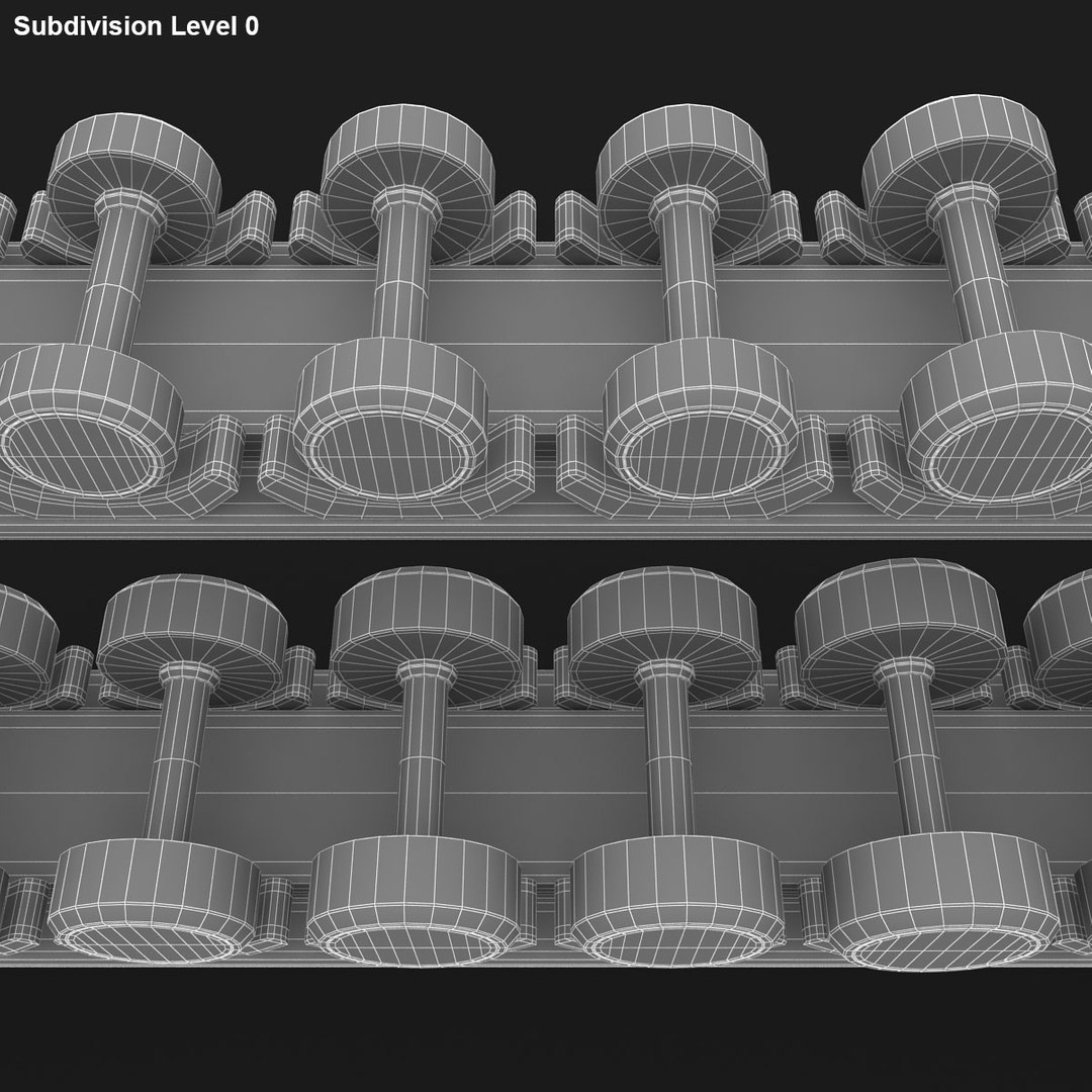 3d Dumbbell Rack Model