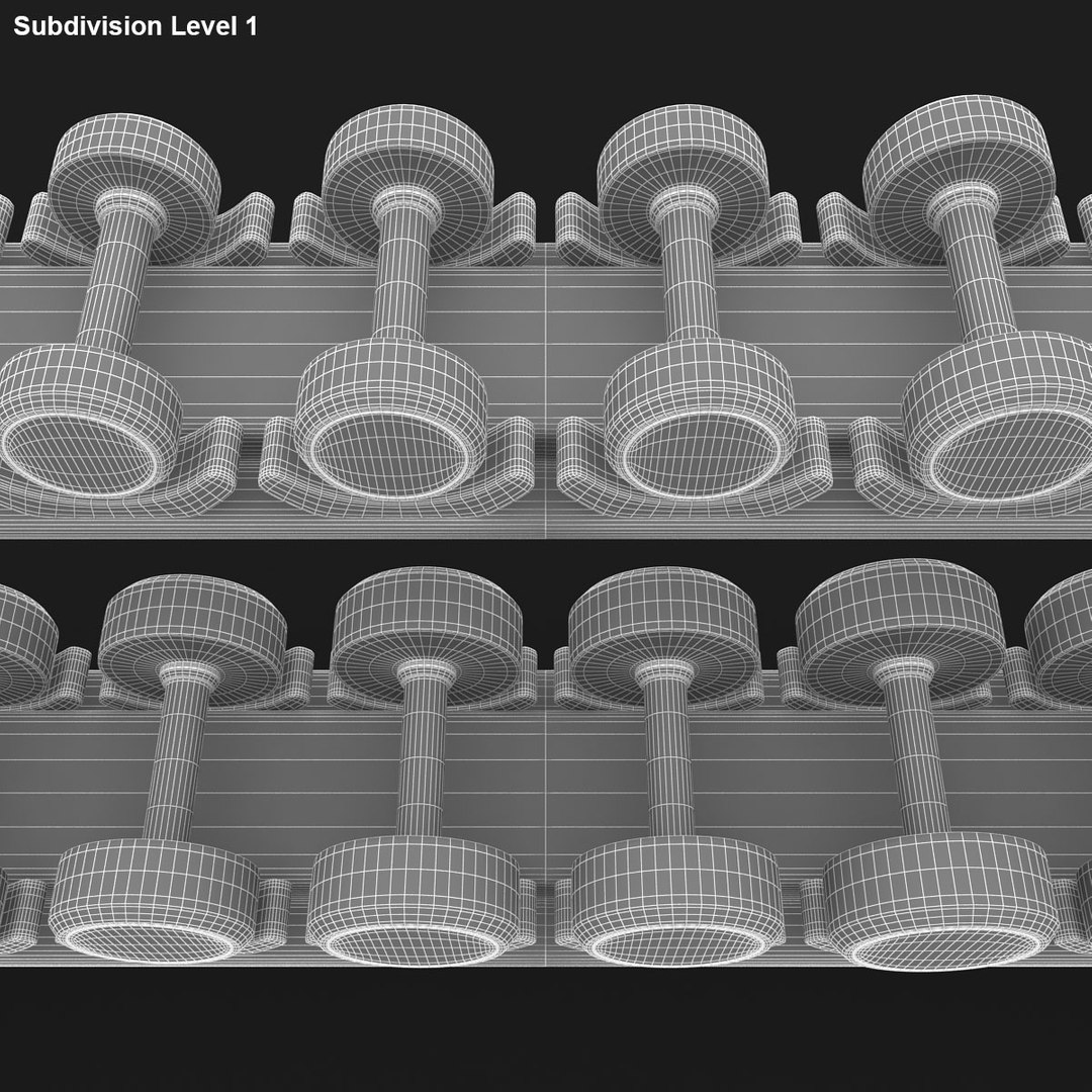 3d Dumbbell Rack Model