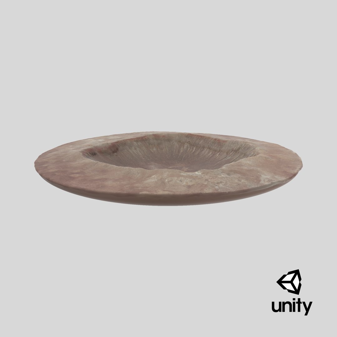 Barringer Crater model https://p.turbosquid.com/ts-thumb/DB/GCqIox/Ff/stemcell_unity_render/png/1735580485/1920x1080/fit_q87/8efe9555e5d14310f37b51d4741299e00d880e96/stemcell_unity_render.jpg