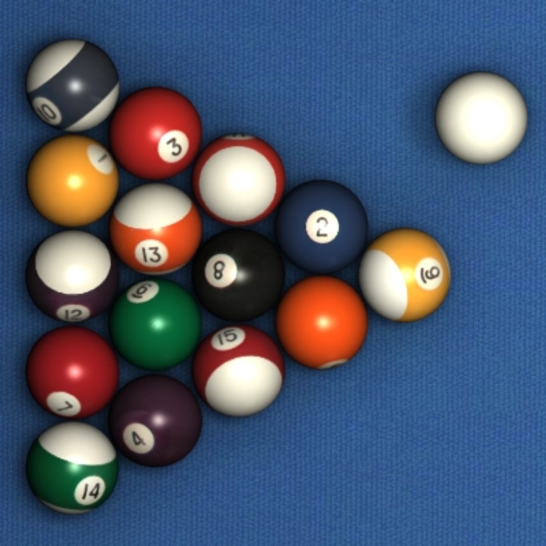 3d Model Pool Ball Set