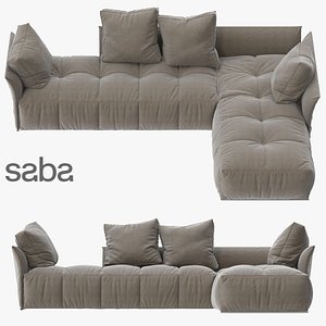 3d model saba italia pixel sofa