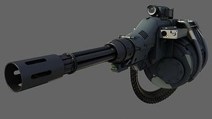 gatling gun 3d max