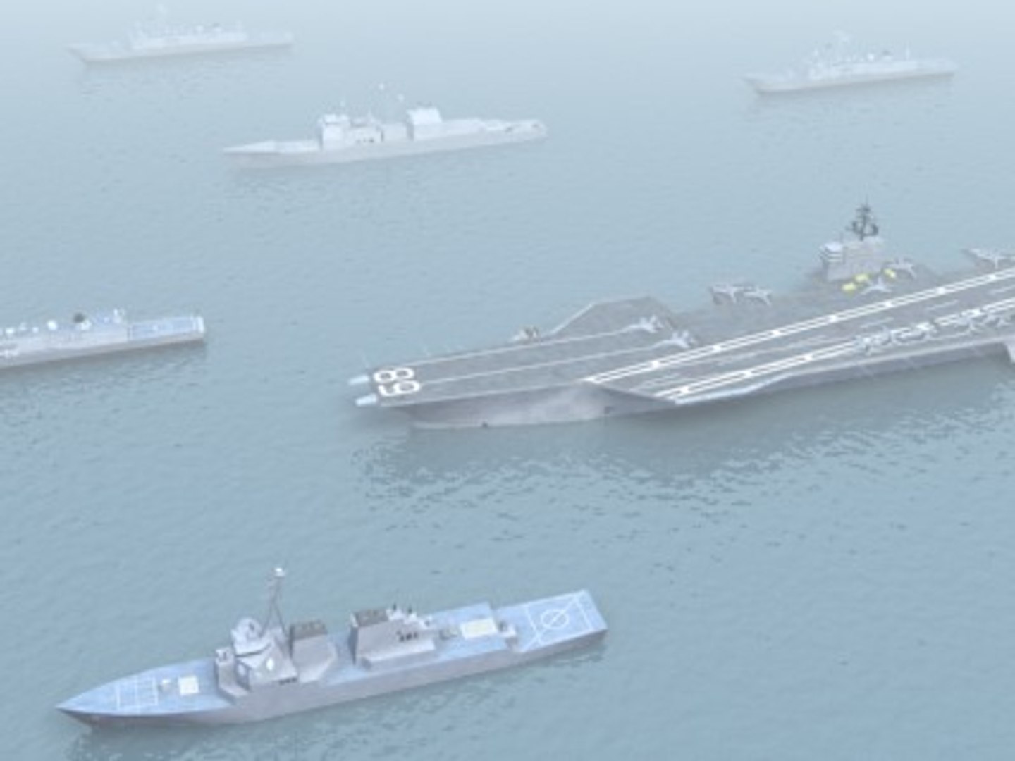 Carrier Battle Group 3d Model