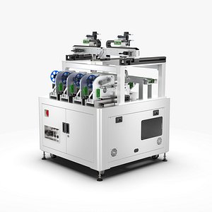 3D Automatic Four Labeling Machine model