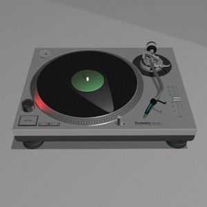 technics turntable 3d model