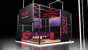 Modern Sports Exhibition Stand Fair Booth 3D model