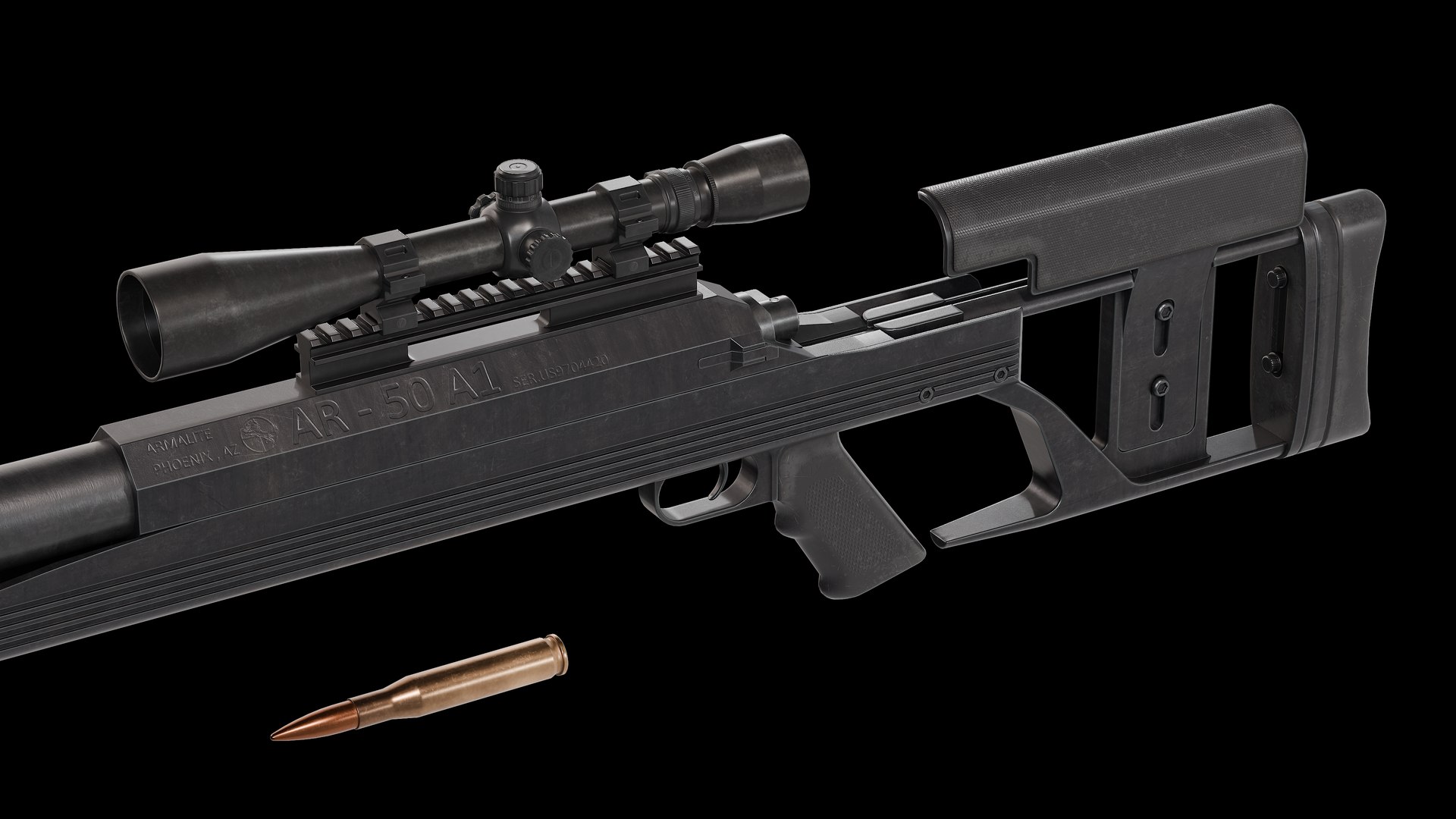 ArmaLite AR50 bolt action rifle model https://p.turbosquid.com/ts-thumb/DB/ivtqWm/5v/prev0007/png/1775821689/1920x1080/fit_q87/cc15ce47e3b2d7d7832d62559763f5e3e5aa065e/prev0007.jpg