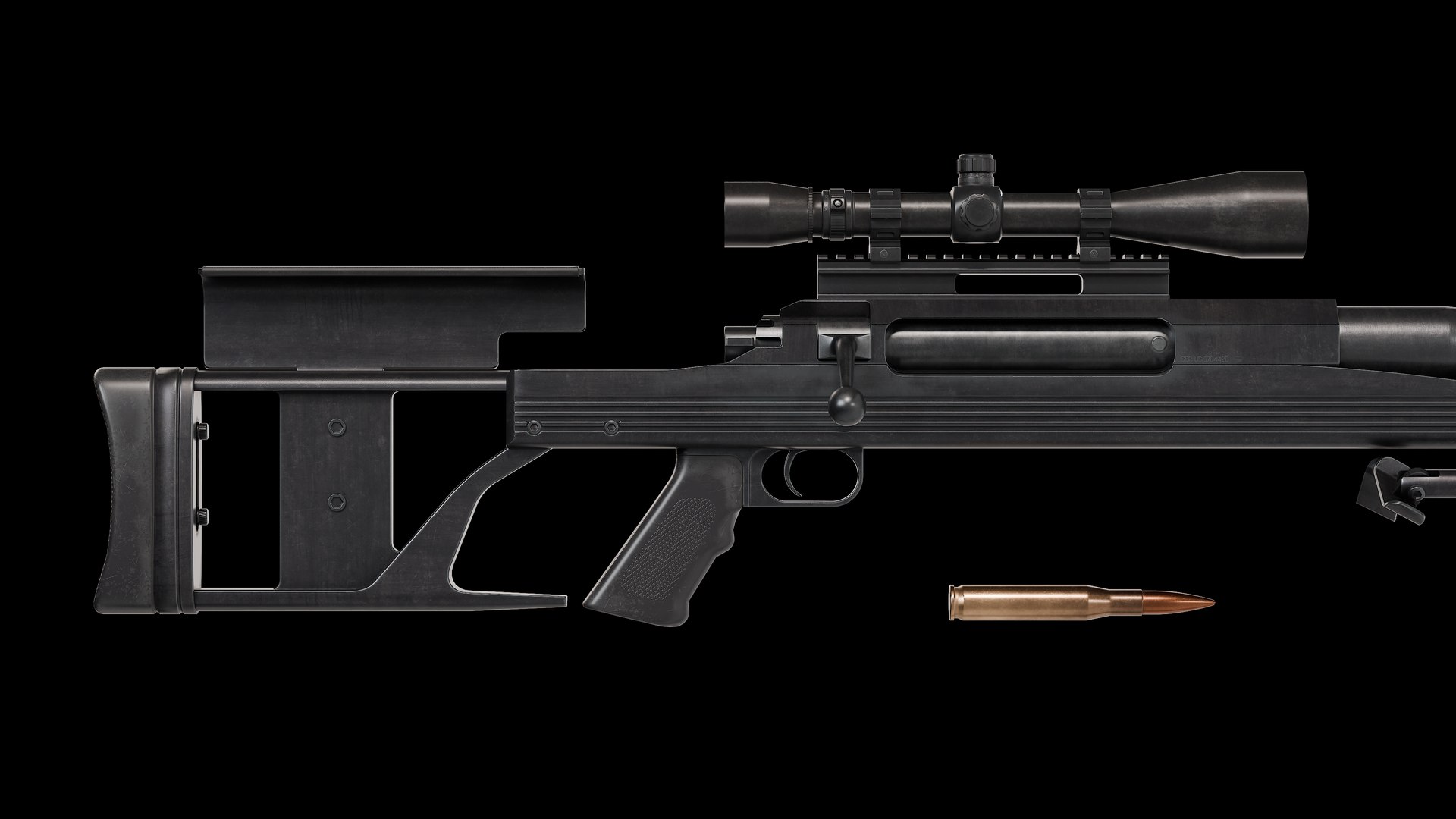 ArmaLite AR50 bolt action rifle model https://p.turbosquid.com/ts-thumb/DB/ivtqWm/ts/prev0003/png/1775821682/1920x1080/fit_q87/e75069dd9edf545cb9585442a27e35d0848dc5d8/prev0003.jpg