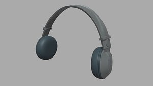 3D Low Poly Headphones