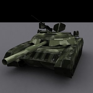 Low Polygon T-80 MBT.3DS