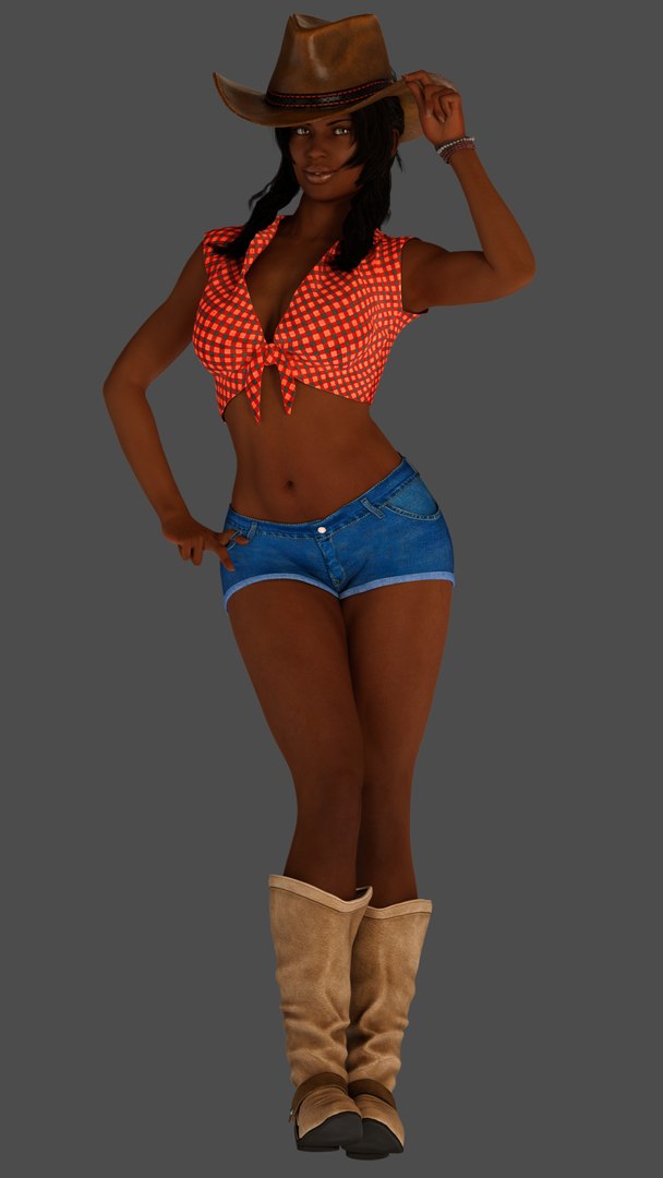 3D model African American Cowgirl https://p.turbosquid.com/ts-thumb/DB/wyXmMq/K1/pose_00000/jpg/1718567128/1920x1080/fit_q87/a32b802657b1c916f381ede1421cb748180a082a/pose_00000.jpg