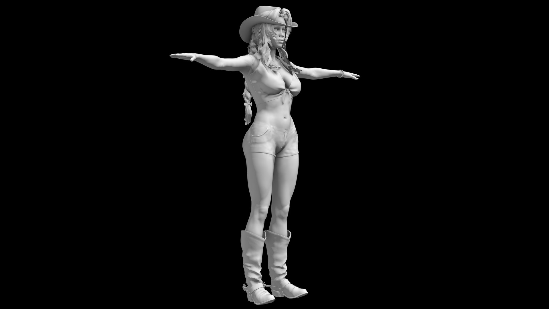 3D model African American Cowgirl https://p.turbosquid.com/ts-thumb/DB/wyXmMq/zV/whit_00000/jpg/1718567128/1920x1080/fit_q87/8f1301bfe2b201a82af3ce5b24214f6b627ea1d2/whit_00000.jpg