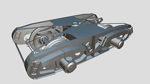 3D Train bogie low-poly 3D model