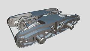Train bogie low-poly 3D model