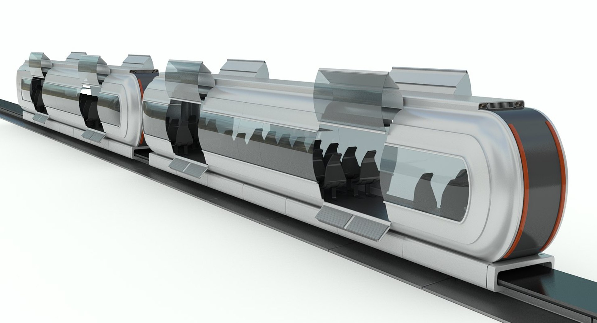 3d train concept - t-train