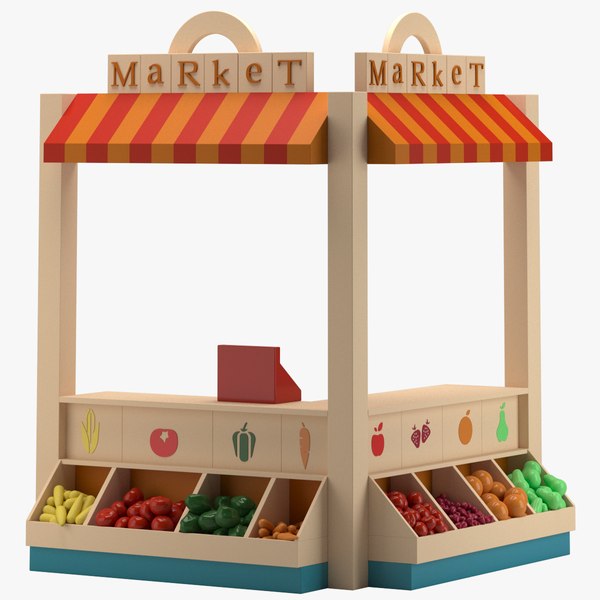 Toy farmers market model TurboSquid 1499176