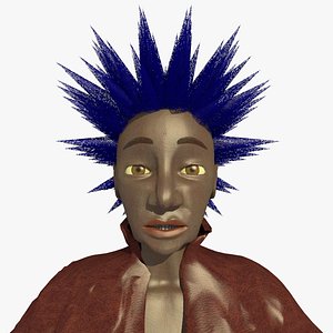punk helen female character 3d c4d