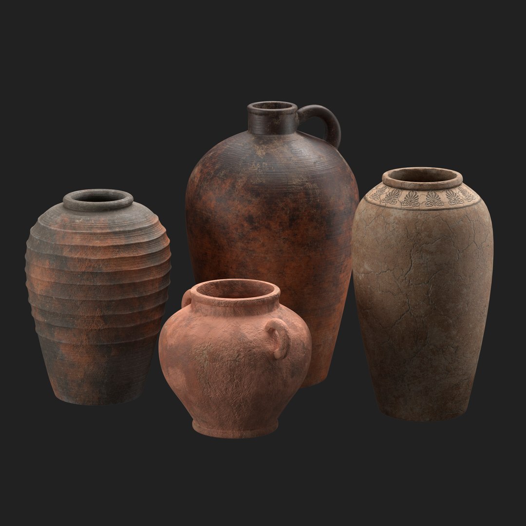 Antique Clay Vases 3D model https://p.turbosquid.com/ts-thumb/DC/1o79Ib/7A/main2/jpg/1653121606/1920x1080/fit_q87/208516c79d06d7165a39a630c27272bb8160e2f9/main2.jpg