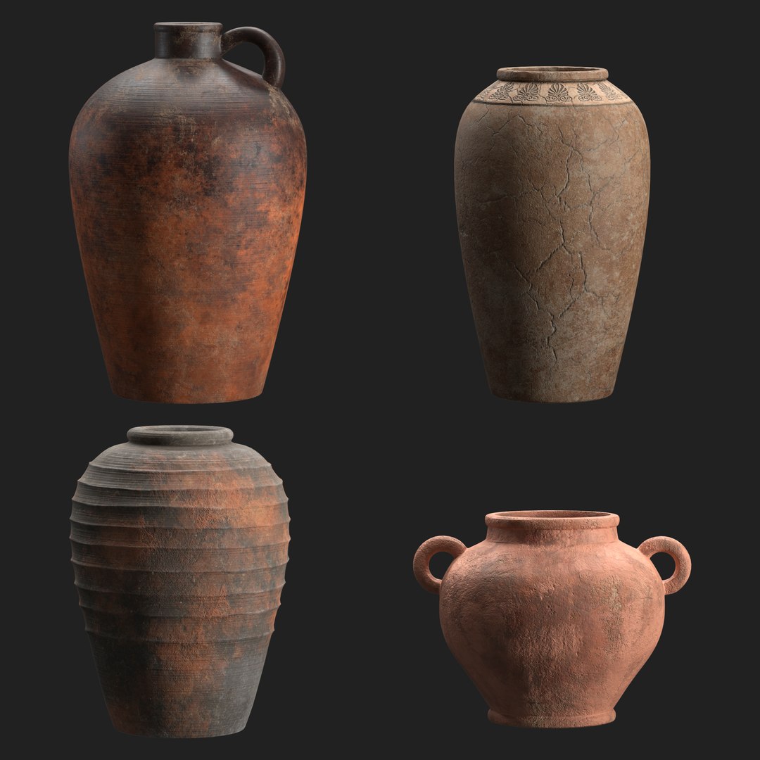 Antique Clay Vases 3D model https://p.turbosquid.com/ts-thumb/DC/1o79Ib/jq/6/jpg/1653121631/1920x1080/fit_q87/37187354936cf5920eb4e16d40975e1e5a9bbe80/6.jpg