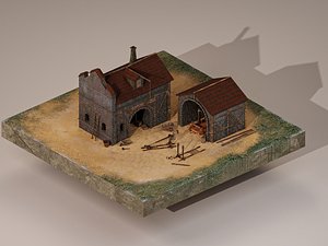 Medieval Workshop Level 1 3D model